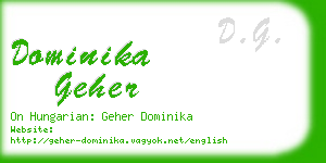 dominika geher business card